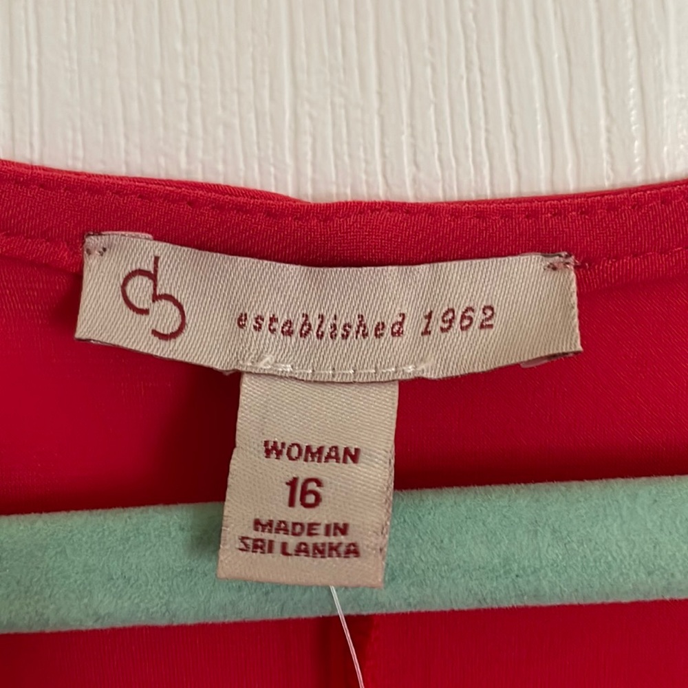 Womens red dress size 16 nwt from dress barn